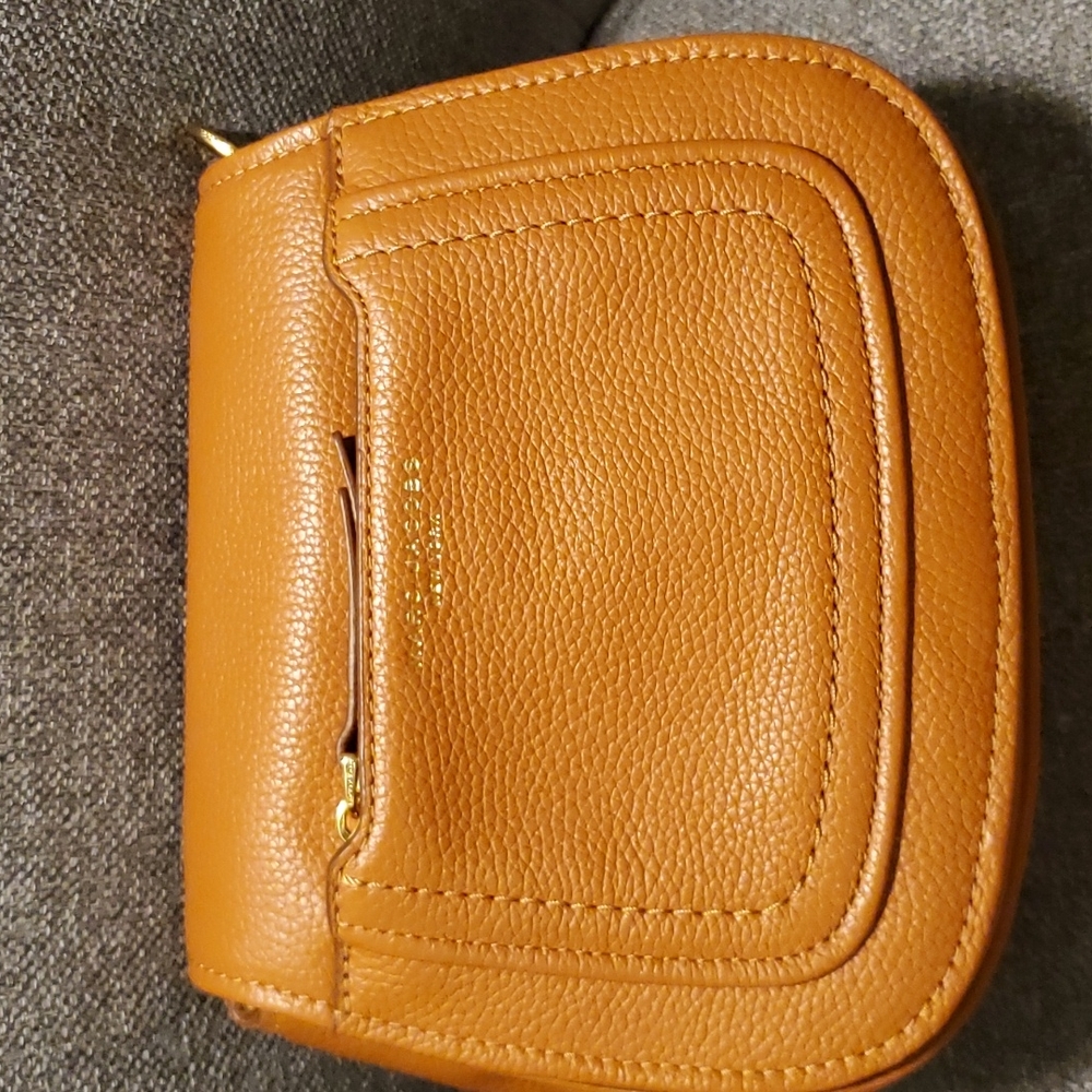 Marc Jacobs Leather Crossbody Messenger Bag (Smoked Almond)